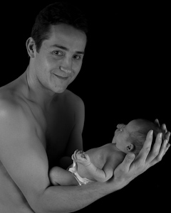 Father and Newborn Baby Portrait Radlett