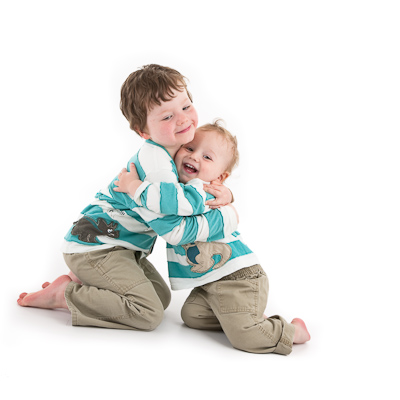 Cuddling brothers - Studio Portraits Cuddling brothers - Studio Portrait