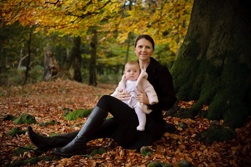 Mother and Daughter Portrait in the Woods